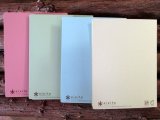 kikitoフラットファイル　1冊バラ　色：ピンク、グリーン、ブルー、イエロー