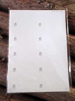 画像1: kikito名刺台紙　ミシン目なし　ヨコ用11枚（10面付） 